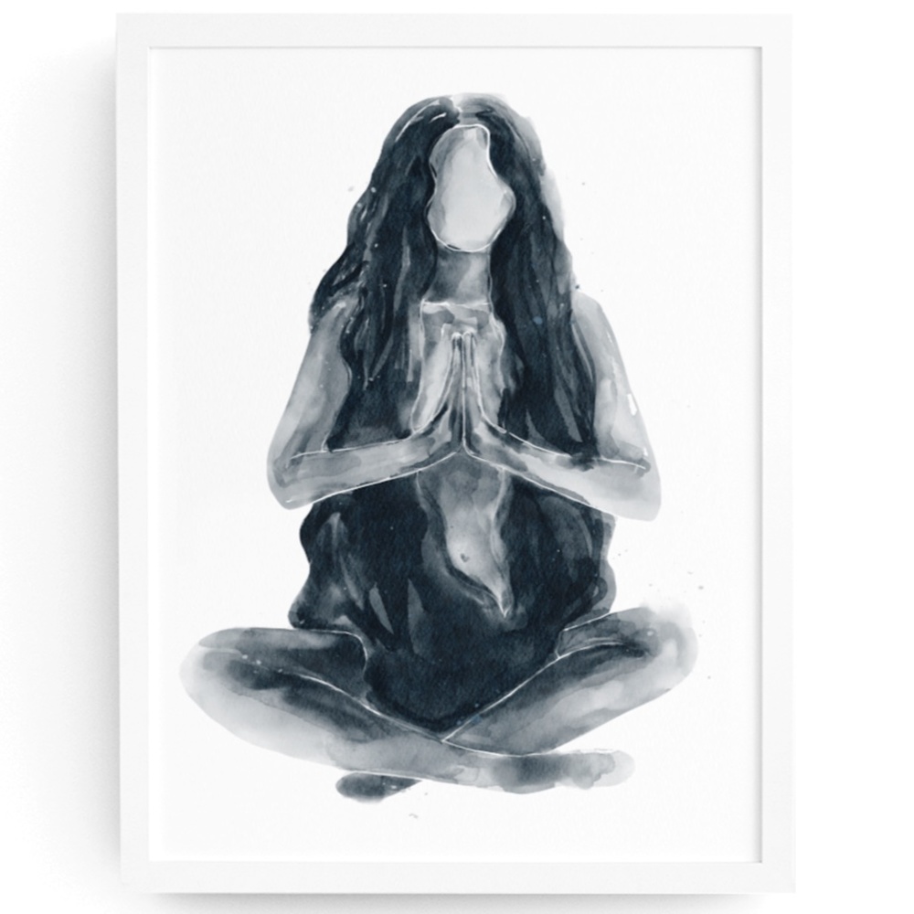 Watercolor Abstract Nude Woman Portrait Print Poster Unframed - Picture 2 of 9